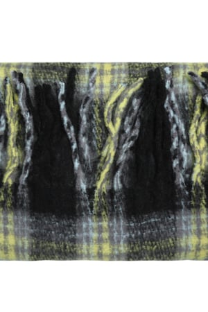 Écharpe Frayed Checks Noir Polyester h5 Image2